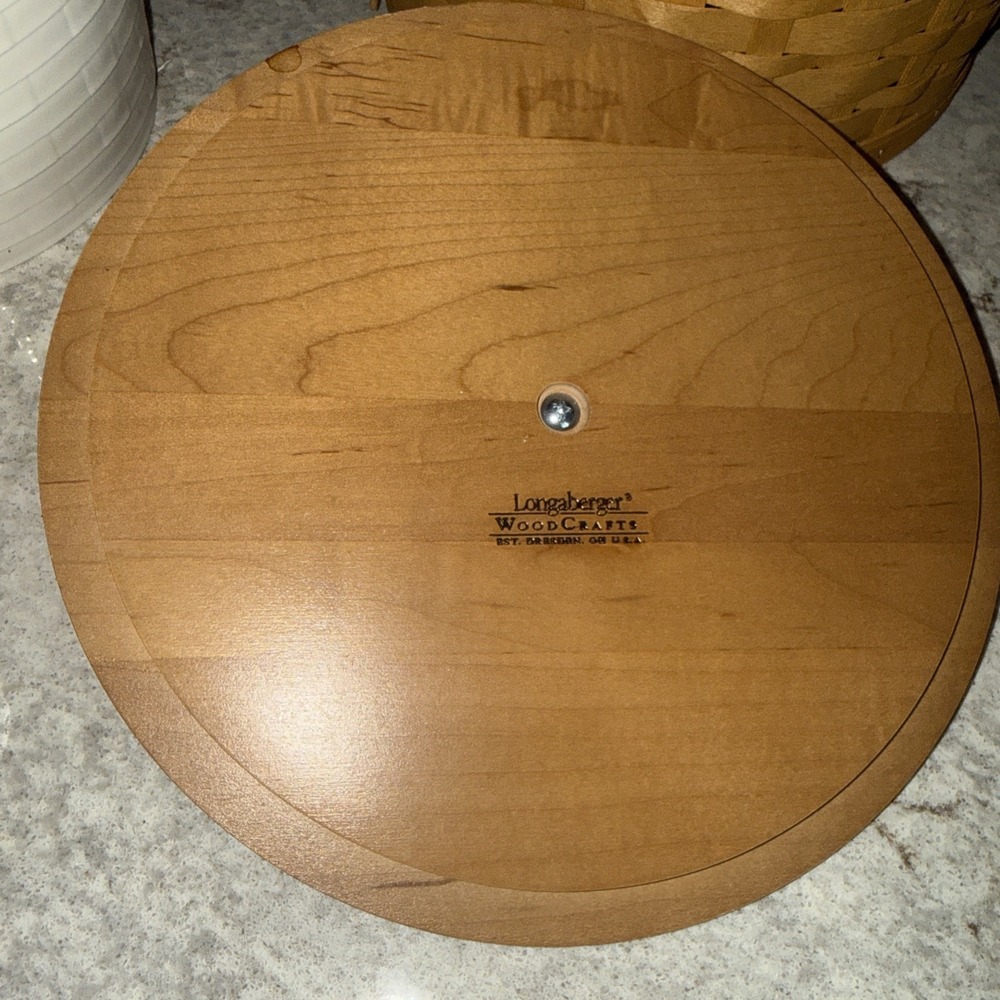 Vintage 2003 Longaberger Ice Bucket Basket With Lid & Insulated Protector - Picture 9 of 11